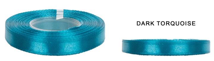 6 Mm 32M Dark Turquoise Ciemny Turkus Wstążka Tasiemka Satyna Atłas