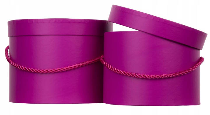 2X FLOWER BOX PUDEŁKO NA KWIATY RÓŻOWY MAGENTA