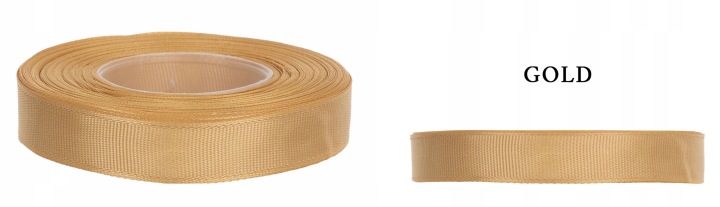 Ryps 3,8 Cm 22,8 M Gold Złota Tasiemka Rypsowa