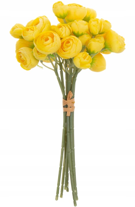 Pełnik Żółty Jaskier Bukiet Kwiaty Sztuczne 29 Cm