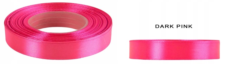 6 Mm 32M Dark Pink Jaskrawy Róż Wstążka Tasiemka Satyna Atłas