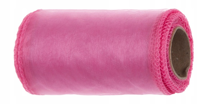 Organza D. Pink C. Różowa Tiul Organtyna 12 Cm 9Y 8,22 M