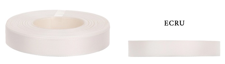Ryps 3,8 Cm 22,8 M Ecru Tasiemka Rypsowa