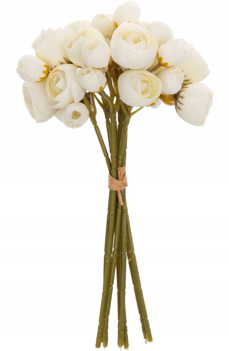 Pełnik Jasny Krem Jaskier Bukiet Kwiaty Sztuczne 29 Cm