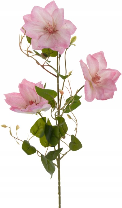 Klematis Pink Różowy Gałązka Kwiaty Sztuczne 77 Cm