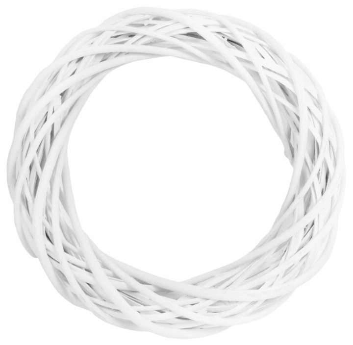 Wianek Wiklinowy Biały 35 Cm Wiklina