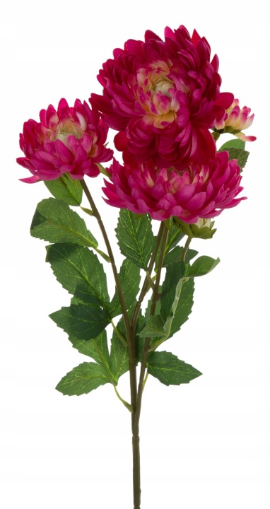 Chryzantema Fuchsia Green Fuksja Gałązka Sztuczny Kwiat 72 Cm