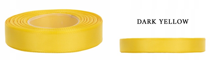Ryps 3,8 Cm 22,8 M Dark Yellow Ciemna Żółta Tasiemka Rypsowa