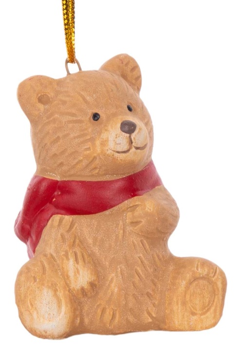 Miś Figurka Ceramiczna Ozdoba Dekoracja Zawieszka