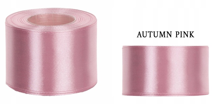 3,8 CM 32M AUTUMN PINK RÓŻOWA WSTĄŻKA TASIEMKA SATYNA ATŁAS