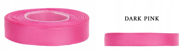 Ryps 1,2 Cm 22,8 M Dark Pink Ciemny Róż Tasiemka Rypsowa