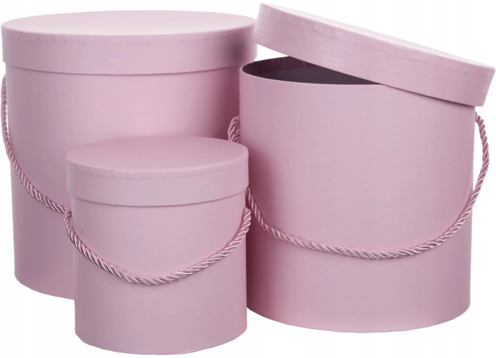 3X Flower Box Pudełko Na Kwiaty Prezent Róż Autumn Pink