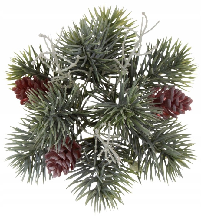 WIANEK IGLASTY Z SZYSZKAMI 17 CM STROIK NA ŚWIECĘ