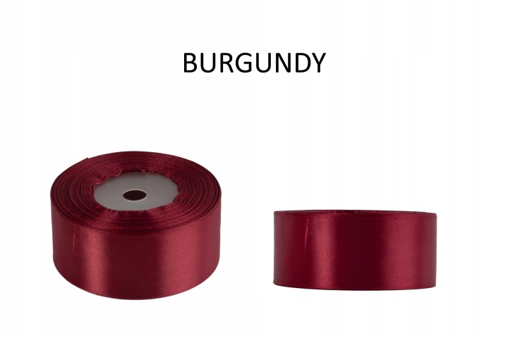 5 Cm 32M Burgundy Burgund Wstążka Tasiemka Satyna Atłas