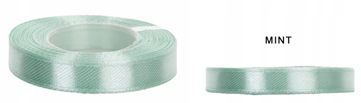2,5 Cm 32M Mint Miętowa Wstążka Tasiemka Satyna Atłas