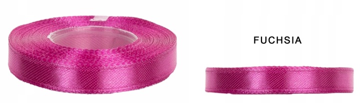 6 Mm 32M Fuchsia Fuksja Wstążka Tasiemka Satyna Atłas
