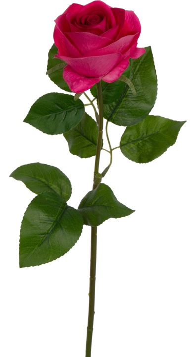 Róża Fuchsia Fuksja Real Touuch Gałązka 67 Cm