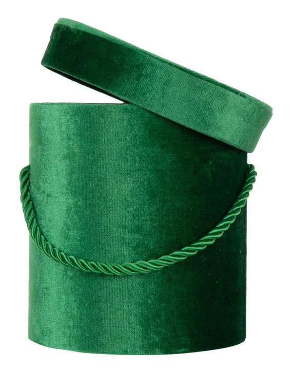 Flower Box Welur Pudełko Ozdobne Zielony Dk Green