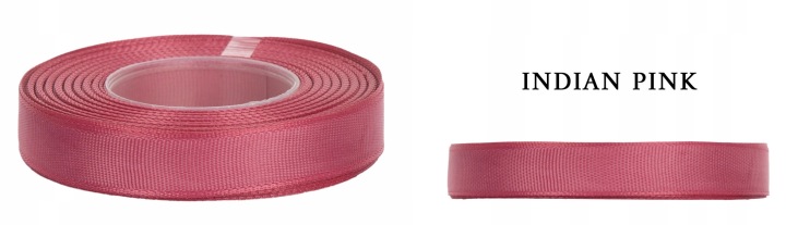 Ryps 1,2 Cm 22,8 M Indian Pink Różowa Tasiemka Rypsowa