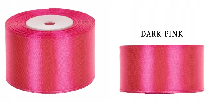 4 CM 32M DARK PINK CIEMNY RÓŻ WSTĄŻKA TASIEMKA SATYNA ATŁAS