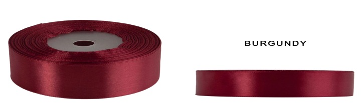 6 Mm 32M Burgundy Burgund Wstążka Tasiemka Satyna Atłas