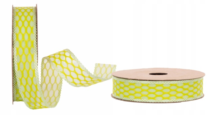 WSTĄŻKA SZYFON PLASTER MIODU 2,5 CM X 10Y 9,14 M GREEN ZIELONA