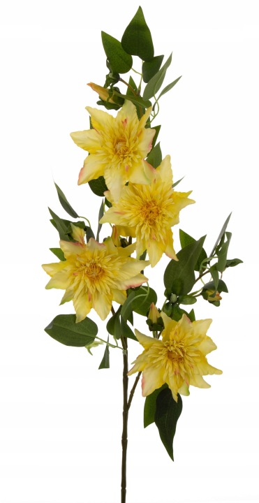 Klematis Lemon Gałązka Kwiaty Sztuczne 84 Cm
