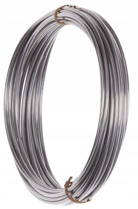 Drut Drucik Srebrny Aluminiowy 5 M 2 Mm Florystyczny