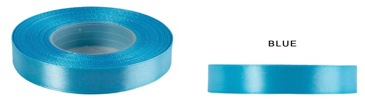 2,5 Cm 32M Blue Niebieska Wstążka Tasiemka Satyna Atłas
