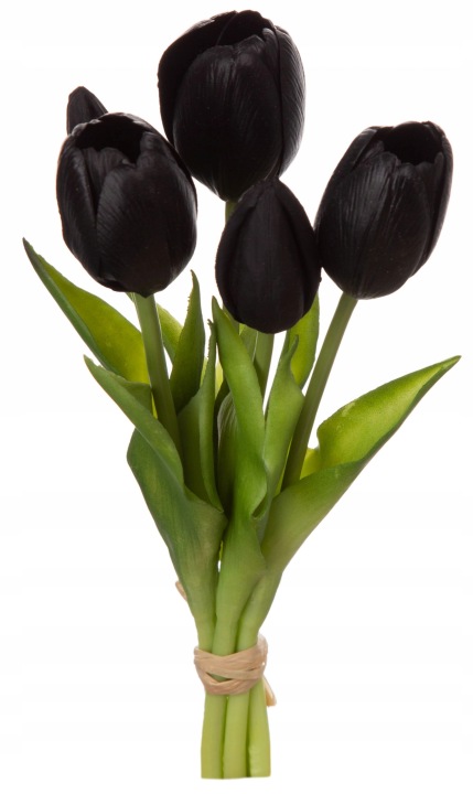 Tulipany Bukiet Tulipanów Gumowe Sylikonowe Czarne