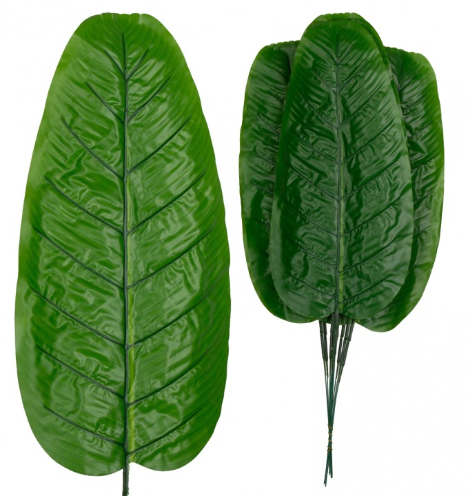 12X Liść Liście Banan Jasny Zielony 69 Cm