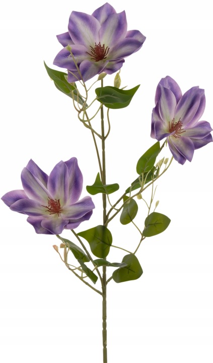 Klematis Purple Fioletowy Gałązka Kwiaty Sztuczne 77 Cm