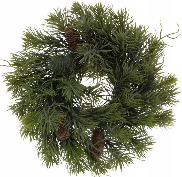 Wianek Iglasty Z Szyszkami Ozdobny Dekoracyjny 30 Cm