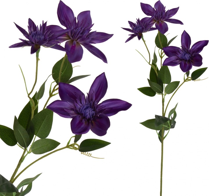 Klematis Purple Fioletowy Gałązka Kwiaty Sztuczne 70 Cm