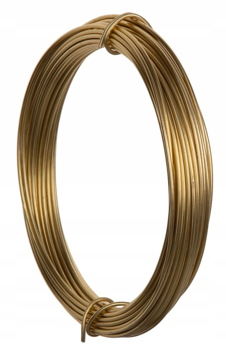 Drut Drucik Złoty 2Mm 100G 12M Florystyczny