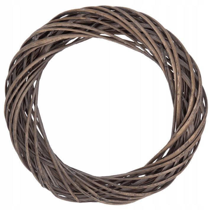 Wianek Wiklinowy 35 Cm Szary