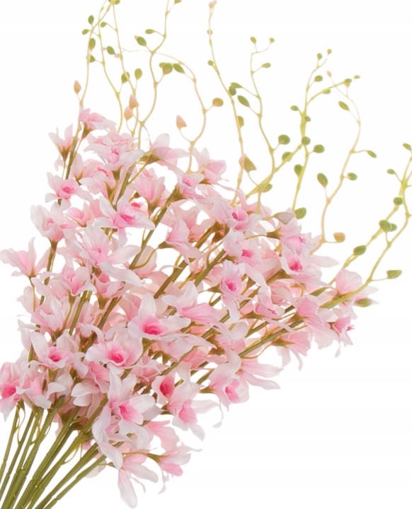 12X Storczyk Tajlandzki Baby Pink Różowy Gałazka Kwiaty Sztuczne