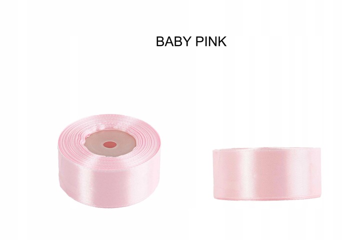 4 Cm 32M Baby Pink Różowa Wstążka Tasiemka Satyna Atłas