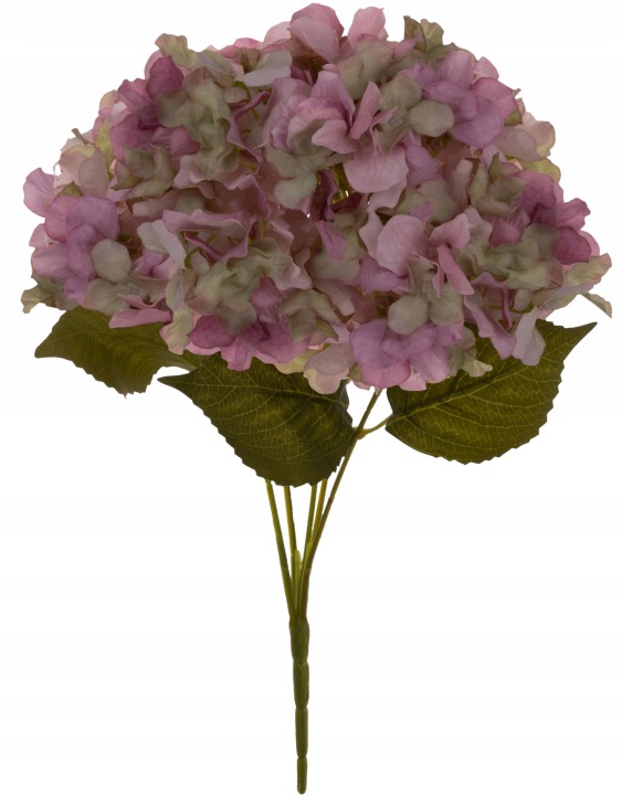 Hortensja Fiolet Róż Zieleń Bukiet 43 Cm Kwiaty Sztuczne