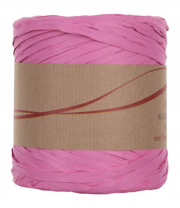 RAFIA SYNTETYCZNA 200 M DARK PINK RÓŻOWA