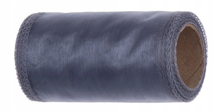 Organza Steel Stalowa Tiul Organtyna 12 Cm 10Y 9,14 M