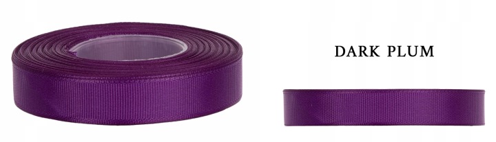 Ryps 3,8 Cm 22,8 M Dark Plum Fioletowa Tasiemka Rypsowa