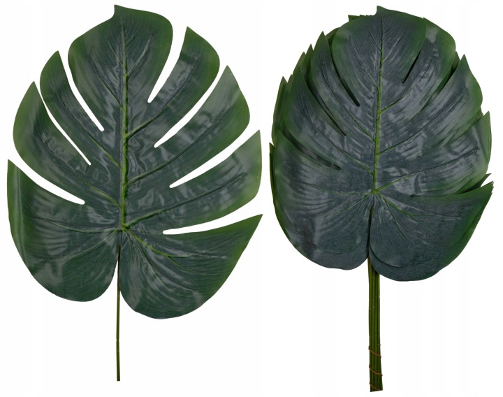 12X Liść Liście Monstera J. Zielony Gałązka Do Kompozycji 52 Cm