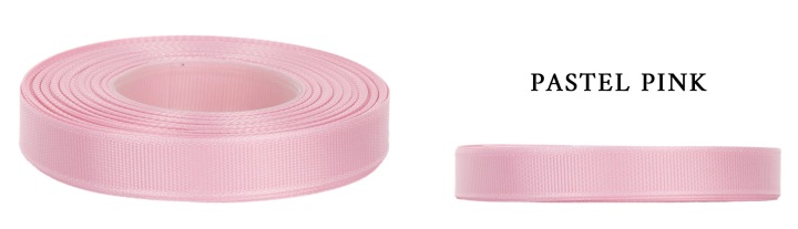 Ryps 1,2 Cm 22,8 M Pastel Pink Różowa Tasiemka Rypsowa