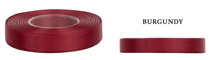 Ryps 0,65 Cm 22,8 M Burgundy Burgund Tasiemka Rypsowa