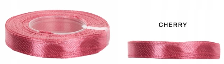 1,2 Cm 32M Cherry Wstążka Tasiemka Satyna Atłas