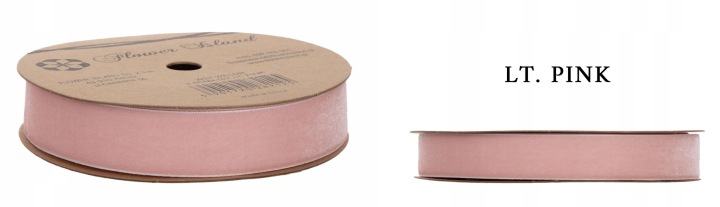 Wstążka Welur 1,5 Cm X 10Y Lt. Pink Jasny Róż