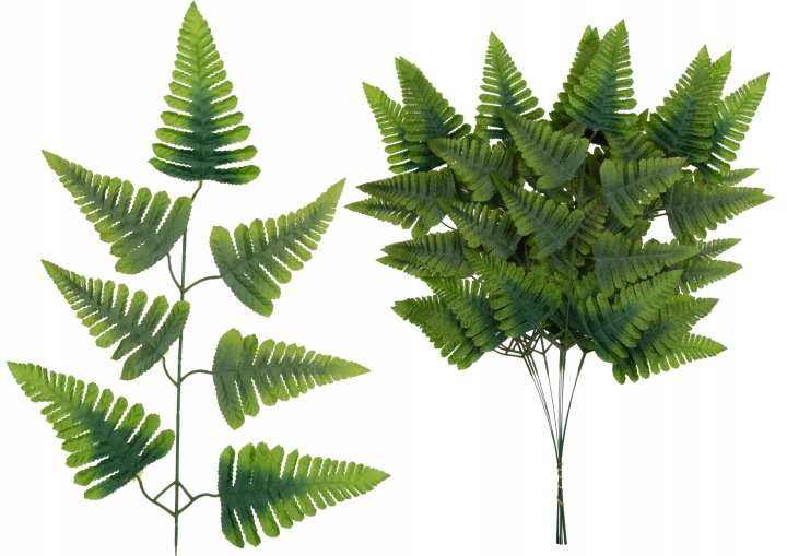 12 X Liść Liście Sztuczne Paproć Pietrucha 70 Cm