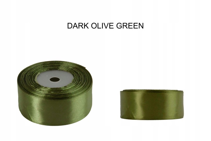 5 Cm 32M Dark Olive Green Ciemna Oliwka Wstążka Tasiemka Satyna Atłas