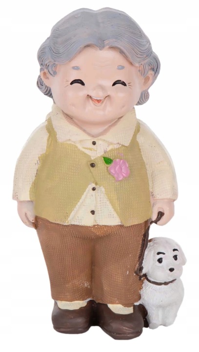 Babcia Z Pieskiem Figurka Ozdoba Dekoracja Dzień Babci